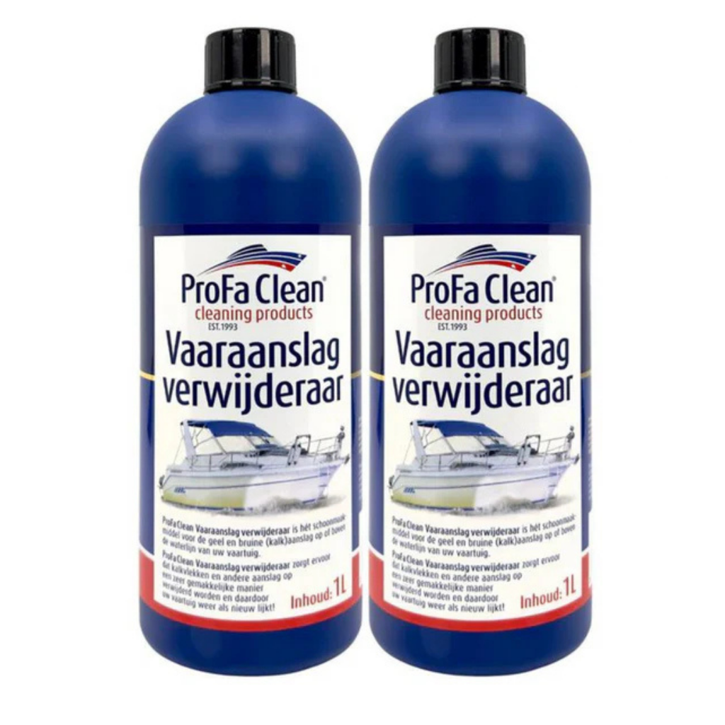 Bootsreiniger - Kalk-und Streifenentferner  (2x1L) - Befreie dich von gelbbraunen (Kalk-)Ablagerungen auf deinem Boot! – Mengenrabatt!