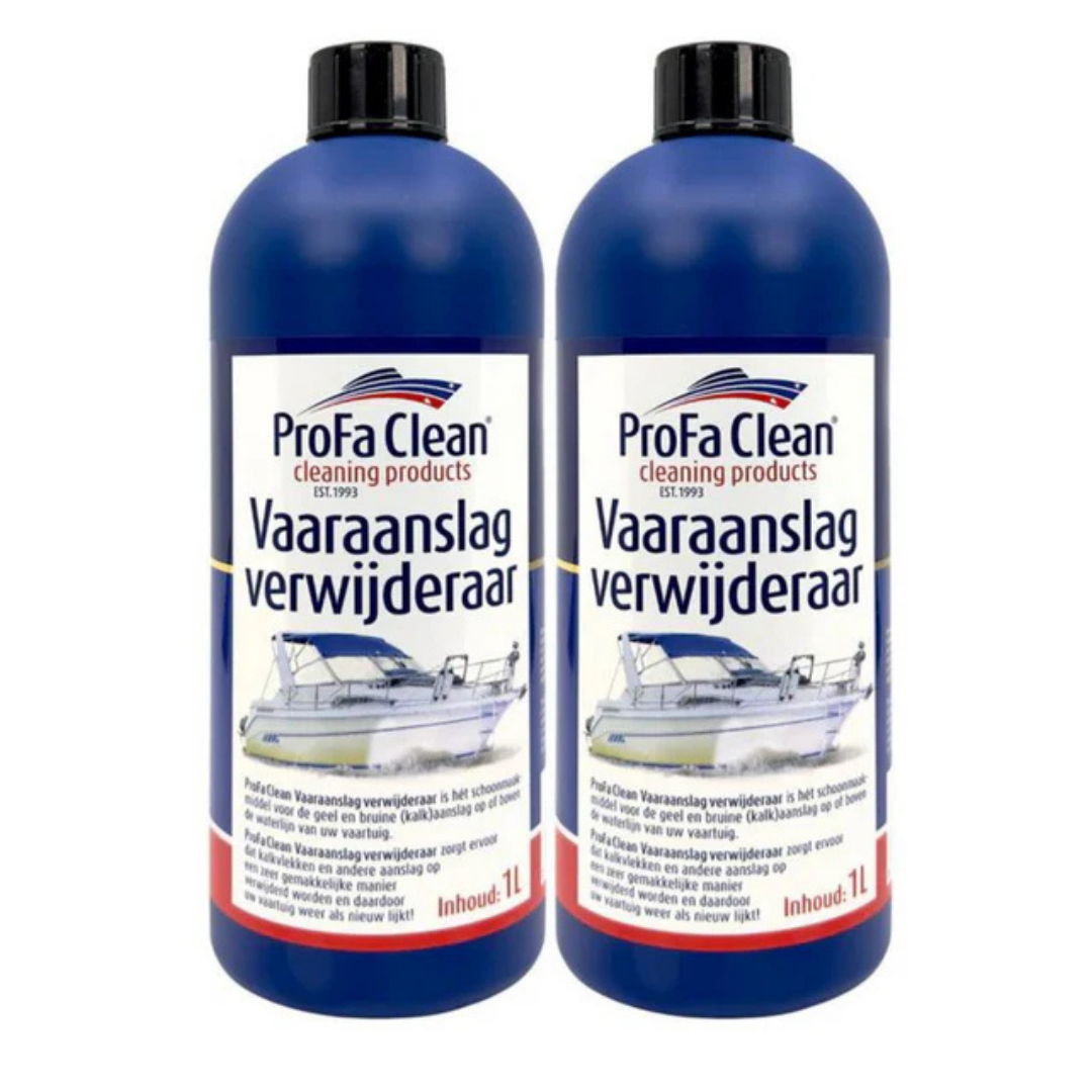 Bootsreiniger - Kalk-und Streifenentferner  (2x1L) - Befreie dich von gelbbraunen (Kalk-)Ablagerungen auf deinem Boot! – Mengenrabatt!