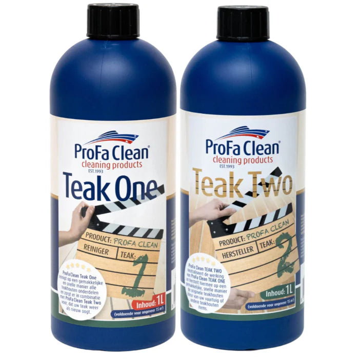Teak 1 & 2 (2x 1L Flaschen) – Reiniger und Farbauffrischer