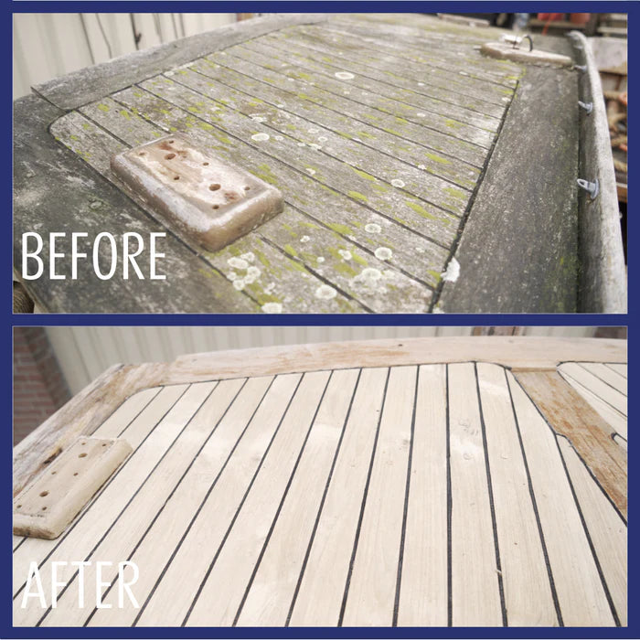 Teak-Paket – Teak 1&2 (Reiniger und Restaurator) + Unsere einzigartige Besenbürste